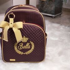 Famosa Mochila Estilosa com Nome Bordado