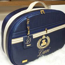 Mala Bebê Azul com Nome Exclusiva + Brinde