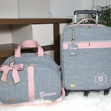 Mala Com Rodinha e Bolsa Grande